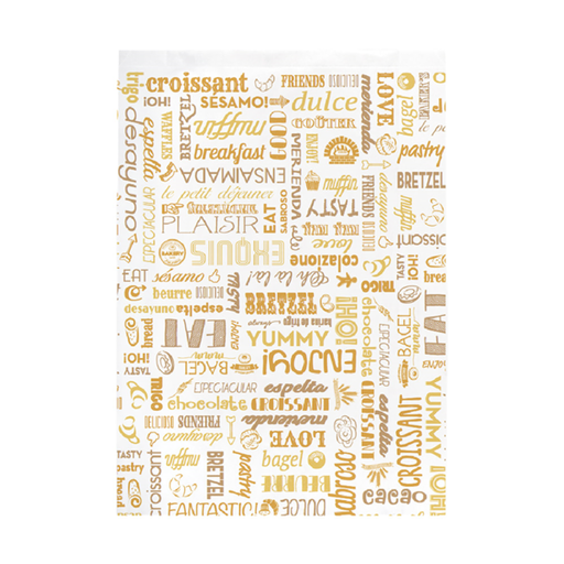 [229.17] Croissant Bags "Parole" 26+8x35cm White (250st/pak)