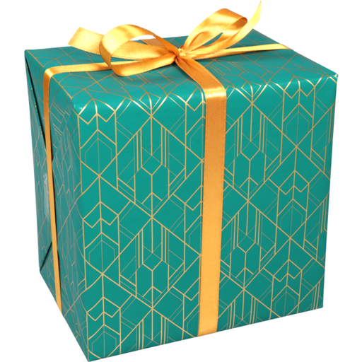 [784812] Cadeaupapier Chique Groen/Goud 50cm x 100mtr (per rol)