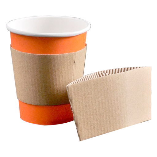 [226.59] Jacket/Sleeve for 8oz coffee cups Kraft (100st/pak)