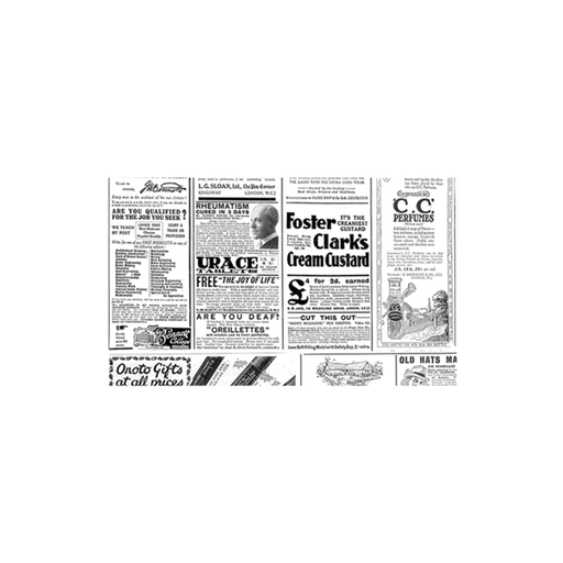 [255.92] Mini Greaseproof paper 'Times' 20x12cm White parch (1000st/pak)