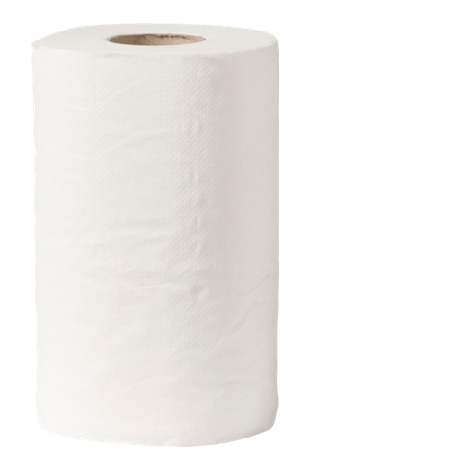 [158604] Poetspapier 1-laags Cellulose Wit 20cmx105m rol 12rol/pak