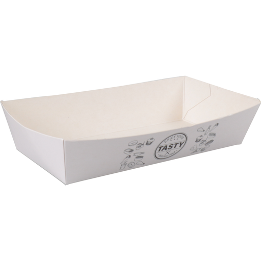 [600453] A13 bakje TASTY Wit karton (100st/krimp)