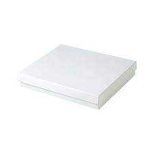 [33D-005-1] Jewelry Boxes 3-1/2x3-1/2x1-1/2 White Krome (per stuk)