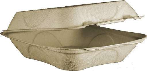[TOSCU85-31] Molded fiber medium Tray 1-comp clam 8x8x3" (50st/pak)