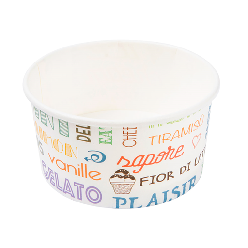 [230.29] Ice-cream Tubs Parole 180ml White Cardboard (50st/pak)