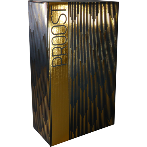 [773338] 2-fles doos Karton "Proost" 190x95x330mm (per stuk)