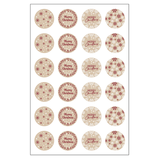 [805.43] 10 sheets (24st) labels Vinyl "Merry Christmas"