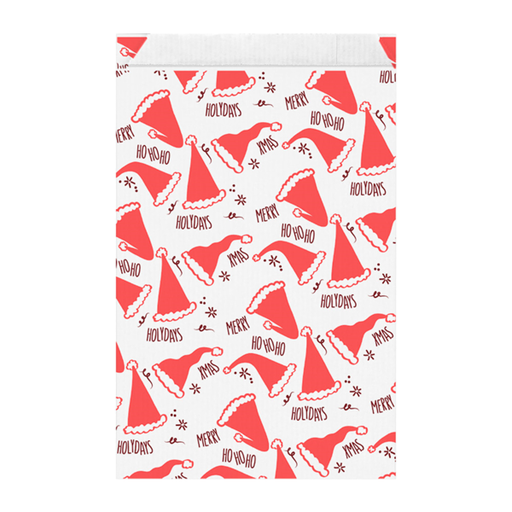 [806.23] Flat Bags "Santa" 19+8x35cm (250st/pak)