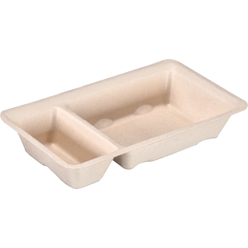 [606008] Suikerriet/Bagasse Snackbakje A23 (A7+1) (50st/pak)