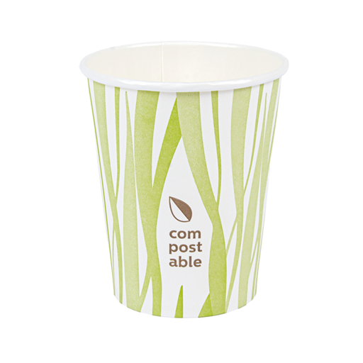 [271.09] Cold/Hot cups Single Wall "Grass" 240ml (8oz) (50st/pak)