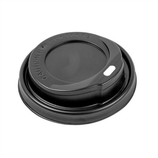[179.15] Coffeecup lids Black for 240ml cups (100st/pak)