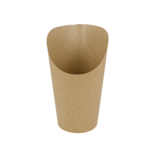 [233.46] Open Chips Cups Natural 9oz/270ml Brown Cardboard (100st/pak)