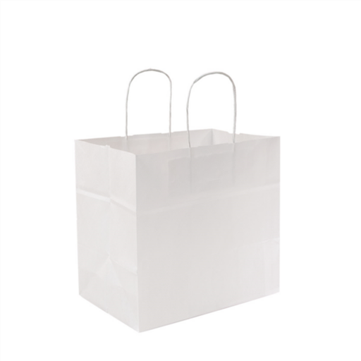 [268.09] SOS Bags with Handles 24+15x29cm White Cellulose (250st/doos)