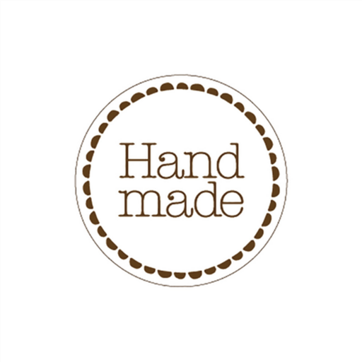 [274.98] Adhesive Labels "Hand made" Diam. 4cm White (1000st)