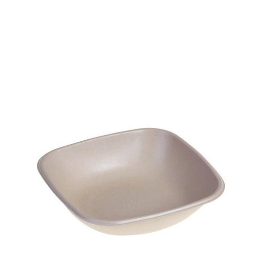 [4220201] Bagasse/Suikerriet Bowl 500ml 17x17x4cm Bio-Laminated (125st/pak) (18004 )