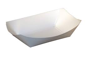[90501] Paper Food Tray 1/2 Lb White (250st/pk) #9050
