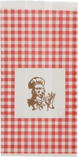 [1001274] Snackzakken / Frietzakken #27 Rode Ruit 1 pond (10kg)