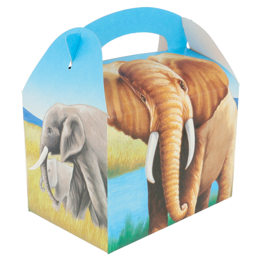 [137.33] Gable Box - Children Box - Design "Elephants" 17x16x10cm (50pcs/pk)