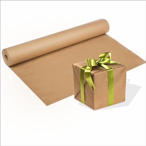 [148777] Giftwrap Reel 5x0,7m >Brown<  per rol