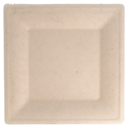 [150.55] Bord vierkant 26,2cm (Bagasse / Natural Cellulose) 50st/pak
