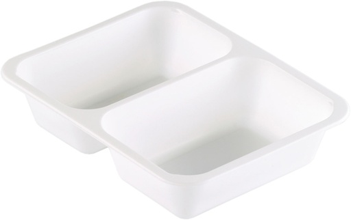 [162344] Menuschaal/Cater Tray Wit (PP) 2-Comp 227x178x50 (216st/doos)