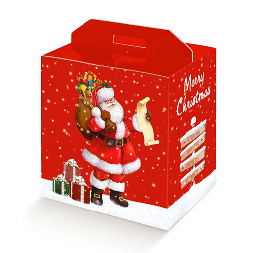 [188.79] Kartonnen kerstdoos "Papa Noel" voor flessen, etc. (33x25x35cm) Per stuk