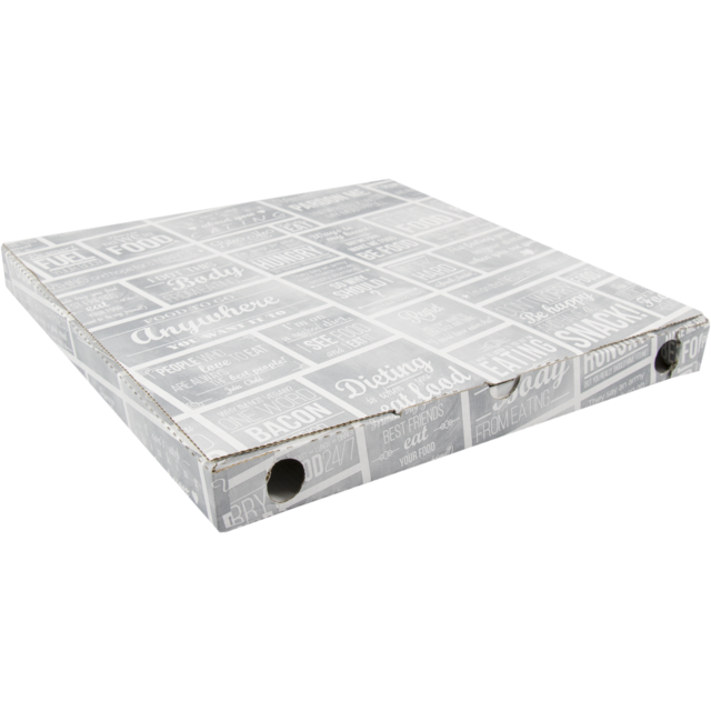 Pizza Box / Doos 30x30x3cm (12x12") "Pubchalk" (200st/pak)
