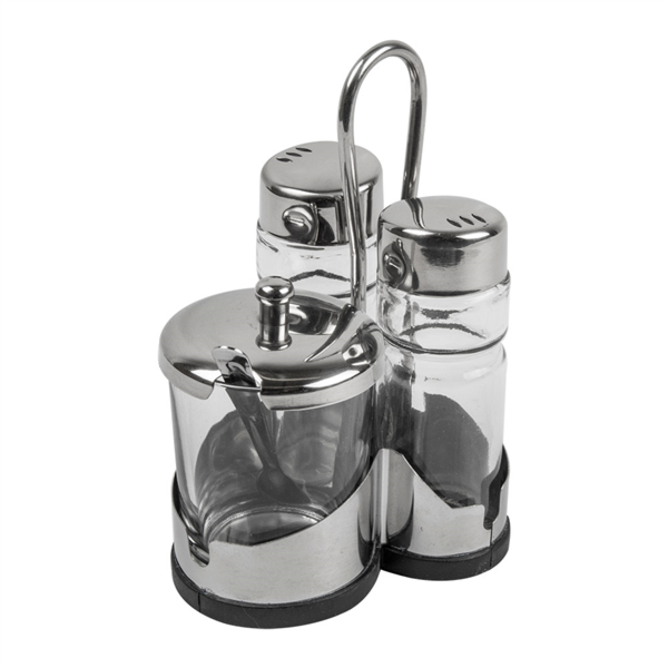 Table Service 3-piece 8,5x7,7x13cm Clear Glass (per set)