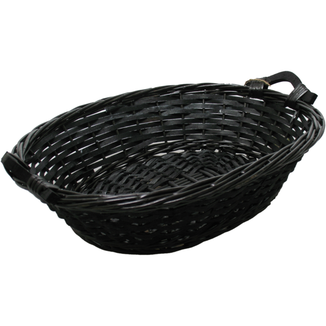Mand ovaal met oren (zwart) 43x35x12cm / Per stuk