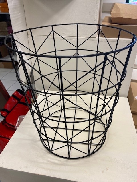 Draadmand M metaal 28xH31 zwart rond (per stuk)