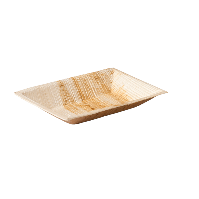 Biodore bordje / plate Raaga Palm Leaf Rechthoekig 17x12cm (25st/pak)