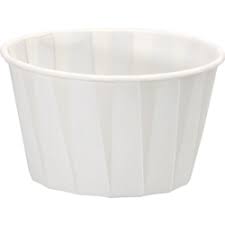 Portion cups wit papier 100ml (250st/doos)
