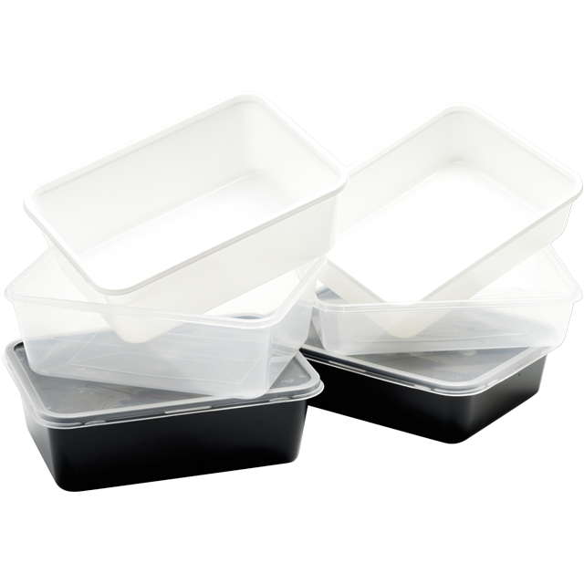 PP Spuitgiet 1000cc Wit kilo bakje 182x135x63mm (500st/ds)