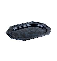 Schaal marmer zwart 3st 36x24cm