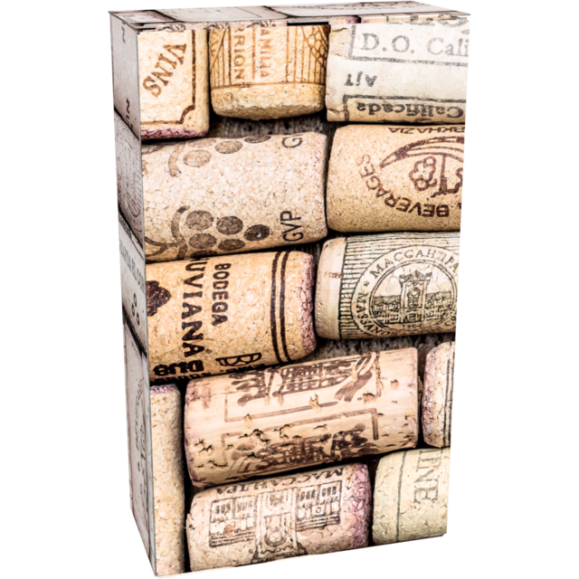 2-fles wijn kokerdoos "Corck" 19x9,5x33cm (Per stuk)