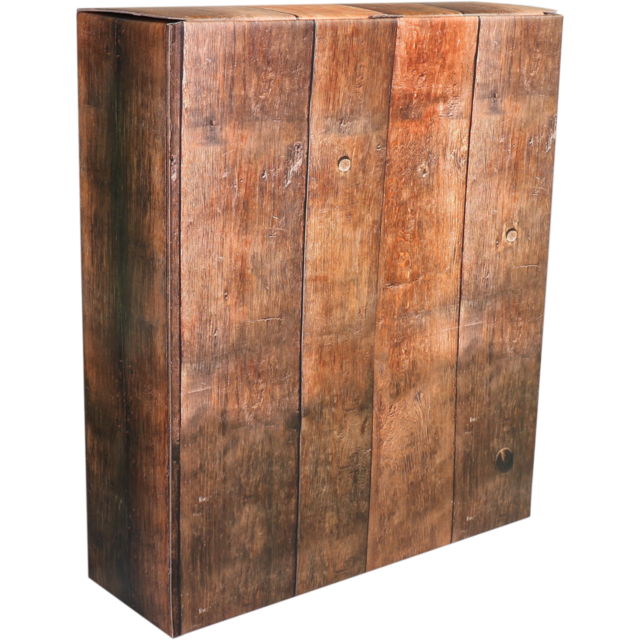 Wijnflesdoos 3-fles "Barrel Wood" (per stuk)