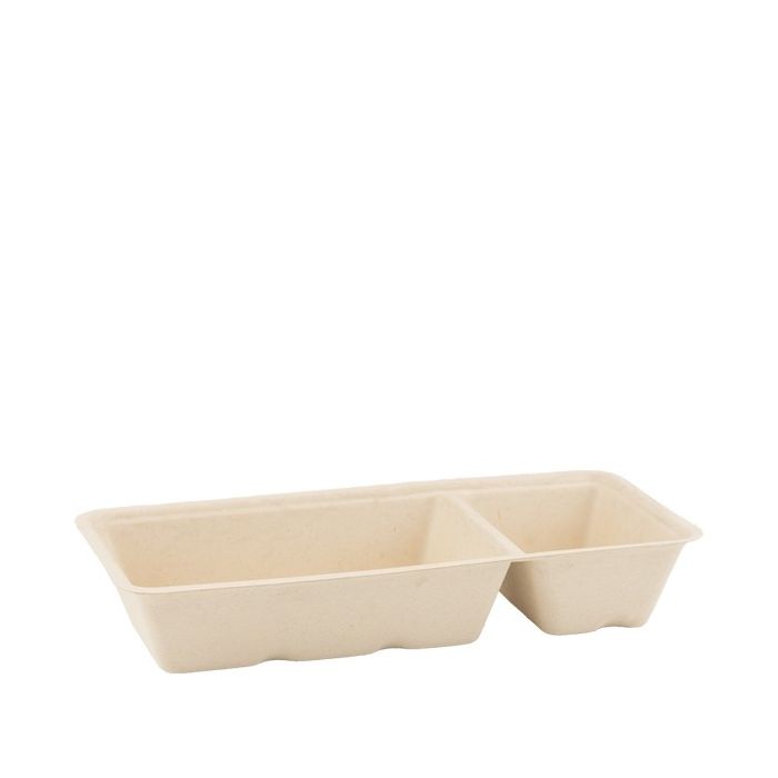 Suikerriet/Bagasse Snackbakje A22 (A9+1) (50st/pak)