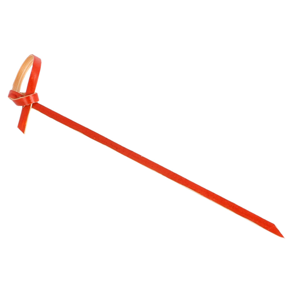 Prikker met knoop/lus 90mm one side red (100st/pak)