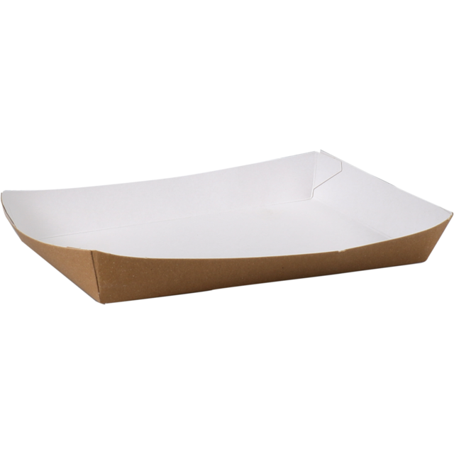 Conisch bakje bruin karton 160x100x24mm (750st/doos) voorheen 411651