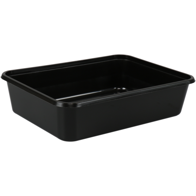 PP Spuitgiet 1000cc Zwart kilo bakje 182x135x63mm (500st/doos)