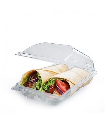 Tortilla wrap Hinge tray clear (100pcs/cs)