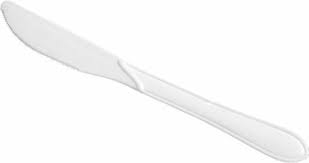 Plastic Mes DEPA165mm wit  20st/pk