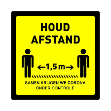 Raam Sticker "Houd Afstand" A3-formaat (Per stuk)