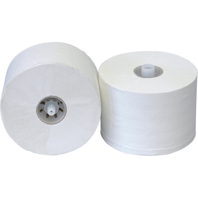 Qleaniq Toiletpapier 2-laags Luxury met dop (36rol/pak) Geschikt voor dispenser 509279