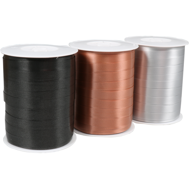 Krullint Lovly 10mm x 250mtr koper/zwart (3 rollen/pak)