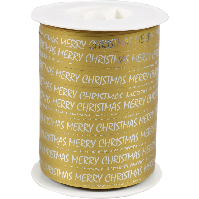 Krullint Merry Christmas 10mmx250m Goud 1 rol