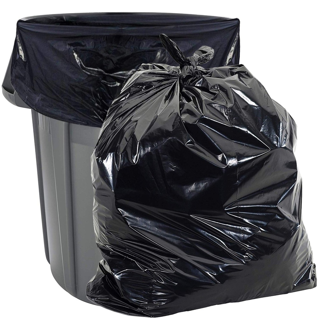 Trashbags / Vuilniszakken 55 Gallon 38x58 Heavy Duty Black Liner 1.50 mil(100stuks)