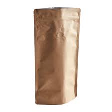 Metallized Brown Stand-up Pouch  OPP20/Mpp50 - Coffee Bag 3.35x2.3x9.5" / 85x58x240mm / 1000pcs/cs