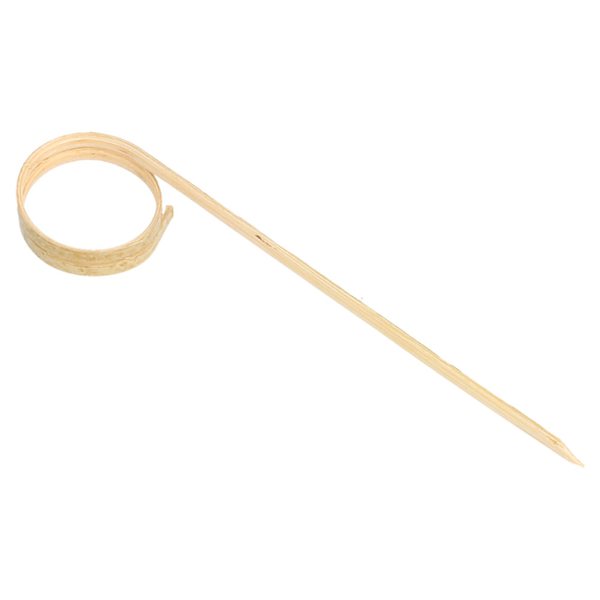 Picks "Spiral" 9cm Natural Bamboo (100st/pak)