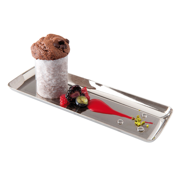 Amuse - Mini Tray for Tapas - 19x6,5x1,2cm Silver PS 50/pk